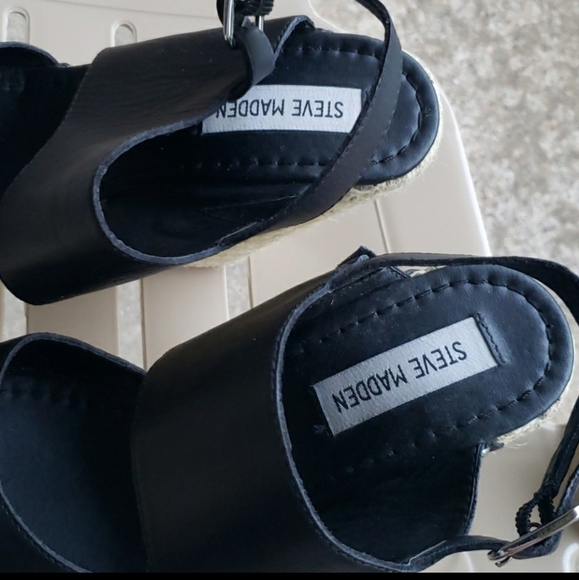 Steve Madden Leather Studded Wedges - Picture 7 of 13